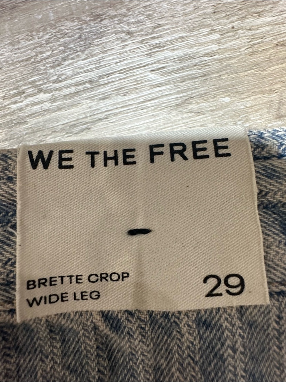 Free People We The Free Brette Crop Wide Leg Jean Size 29 NWT - Picture 12 of 12